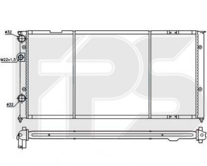 Радіатор охолодження Volkswagen Passat FPS fp 74 a454