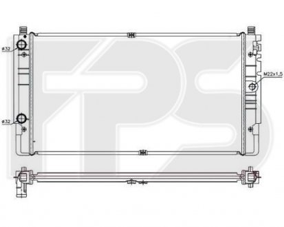 Купить Радиатор охлаждения Volkswagen Transporter FPS fp 74 a754 (фото1) подбор по VIN коду, цена 2192 грн.