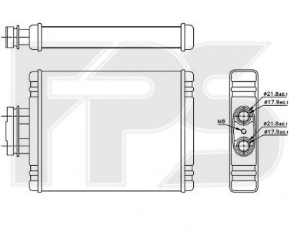 Радиатор печки Seat Ibiza, Skoda Roomster, Audi A1, Skoda Fabia, Volkswagen Polo, Seat Cordoba FPS fp 74 n175