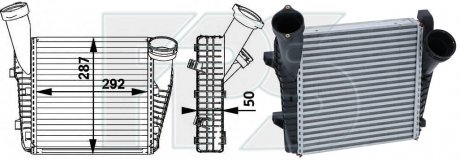 Радиатор наддува Porsche Cayenne, Volkswagen Touareg, Audi Q7 FPS fp 74 t121