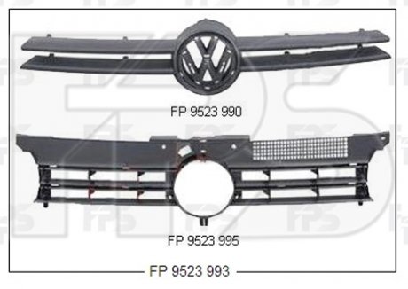 Решетка пластиковая Volkswagen Golf FPS fp 9523 993