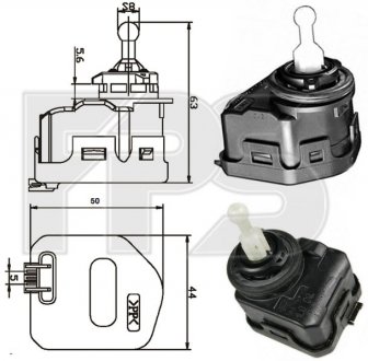 Купить Двигатель корректора фары Audi A4, Volkswagen Golf, Bora, Seat Toledo, Fiat Punto, Seat Cordoba, Leon, Ibiza, Audi A2, Volkswagen Polo, Passat FPS fp 9539 rk1 (фото1) подбор по VIN коду, цена 368 грн.