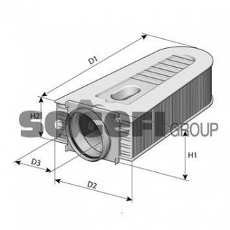 Фильтр воздушный двигателя Mercedes W204, W221, M-Class, W212, S204, W222, GLK-Class, CLS-Class, GLE-Class, GLC-Class FRAM ca11202