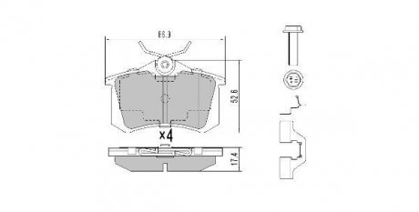 Колодки тормозные задние FBP-0575-01 FREMAX fbp057501