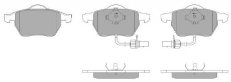 Купити КОЛОДКИ ГАЛЬМІВНІ ПЕРЕДНІ FBP-0876-01 Audi A4, Volkswagen Passat, Audi A6, Skoda Superb FREMAX fbp087601 (фото1) підбір по VIN коду, ціна 2223 грн.