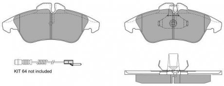 Купить Колодки тормозные передние FBP-1032 Mercedes W901, W902, Vito, V-Class, W903, Volkswagen LT, Mercedes W904, W909 FREMAX fbp1032 (фото1) подбор по VIN коду, цена 2153 грн.