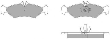 Купить Колодки тормозные задние FBP-1034 Mercedes W901, W902, W903, Volkswagen LT FREMAX fbp1034 (фото1) подбор по VIN коду, цена 1313 грн.