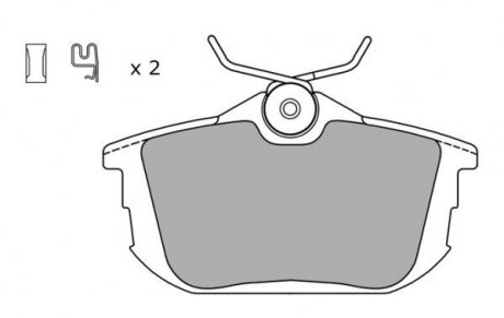 Колодки тормозные задние FBP-1052 (зам. MN125772 / M850978) FREMAX fbp1052