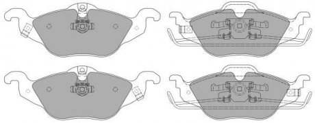 Купити КОЛОДКИ ГАЛЬМІВНІ ПЕРЕДНІ FBP-1076 Opel Astra, Zafira FREMAX fbp1076 (фото1) підбір по VIN коду, ціна 1838 грн.