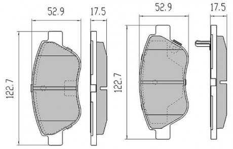 КОЛОДКИ ГАЛЬМІВНІ ПЕРЕДНІ FBP-1218-01 FREMAX fbp121801