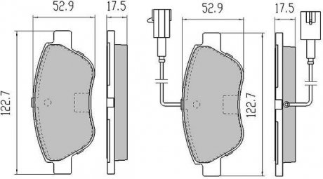 Колодки тормозные передние FBP-1218 Alfa Romeo Mito, Fiat Grande Punto FREMAX fbp1218