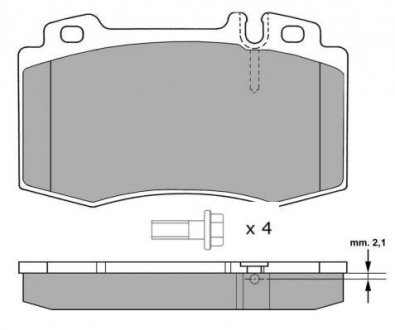 КОЛОДКИ ГАЛЬМІВНІ ПЕРЕДНІ FBP-1299 FREMAX fbp1299