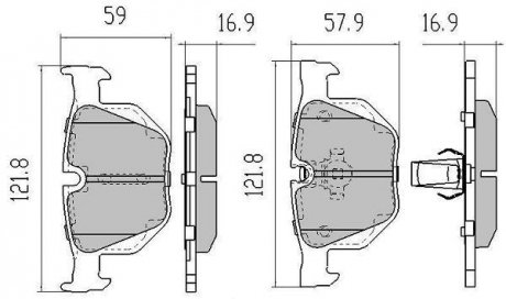 Купити Колодки гальмівні задн FBP-1389 BMW E60, E61, E63, E64, E93 FREMAX fbp1389 (фото1) підбір по VIN коду, ціна 1365 грн.