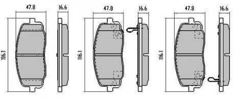 Купить Колодки тормозные передние FBP-1392 Hyundai I10, KIA Picanto, BMW E63 FREMAX fbp1392 (фото1) подбор по VIN коду, цена 1365 грн.