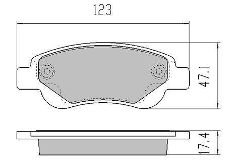 Колодки тормозные передние FBP-1418 Citroen C1, Peugeot 107, 108 FREMAX fbp1418