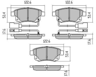 Купить Колодки тормозные задние FBP-1452 Ford Transit FREMAX fbp1452 (фото1) подбор по VIN коду, цена 1838 грн.