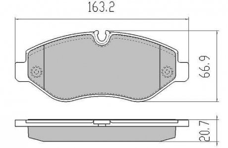 КОЛОДКИ ГАЛЬМІВНІ ПЕРЕДНІ FBP-1520 FREMAX fbp1520