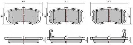 Купити Колодки гальмівні задн FBP-1536 KIA Picanto, Hyundai I10 FREMAX fbp1536 (фото1) підбір по VIN коду, ціна 1006 грн.