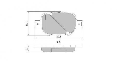 Купить Колодки тормозные передние FBP-1544 Toyota Celica, Corolla, Lexus IS FREMAX fbp1544 (фото1) подбор по VIN коду, цена 1470 грн.