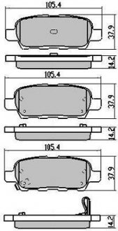 Купити Колодки гальмівні задн FBP-1545 Nissan Leaf, X-Trail, Qashqai, Infiniti G, Nissan Murano, Infiniti FX, Nissan Tiida, Renault Koleos, Nissan Teana, Infiniti M, Nissan Juke FREMAX fbp1545 (фото1) підбір по VIN коду, ціна 982 грн.