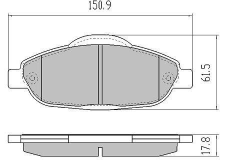 КОЛОДКИ ГАЛЬМІВНІ ПЕРЕДНІ FBP-1587 FREMAX fbp1587