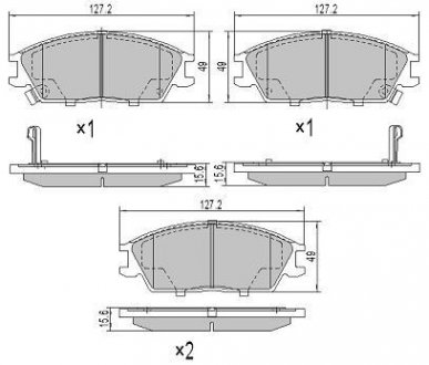 Колодки тормозные передние FBP-1589 FREMAX fbp1589