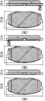 Купить Колодки тормозные передние FBP-1626 KIA Ceed, Pro Ceed, Carens, Hyundai I30, KIA Cerato FREMAX fbp1626 (фото1) подбор по VIN коду, цена 1733 грн.