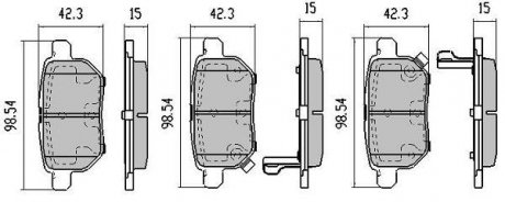 Купити Колодки гальмівні задн FBP-1642 Toyota Verso, Corolla, Yaris, Auris, Prius FREMAX fbp1642 (фото1) підбір по VIN коду, ціна 930 грн.