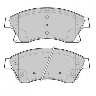 Купить Колодки тормозные передние FBP-1724 Opel Astra, Chevrolet Cruze, Aveo, Mazda 3 FREMAX fbp1724 (фото1) подбор по VIN коду, цена 1890 грн.