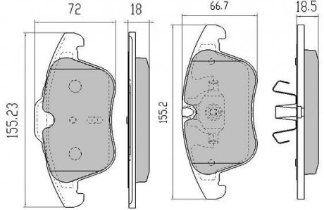 Купить Колодки тормозные передние FBP-1736 Peugeot 508, Citroen C5, Peugeot 407 FREMAX fbp1736 (фото1) подбор по VIN коду, цена 2363 грн.