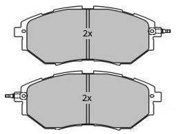 Купить Колодки тормозные передние FBP-1800 Subaru Impreza, Forester, Outback, Legacy, Tribeca, XV FREMAX fbp1800 (фото1) подбор по VIN коду, цена 1995 грн.