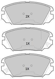 Купить Колодки тормозные передние FBP-1806 Hyundai Sonata, Honda Civic, Hyundai Tucson FREMAX fbp1806 (фото1) подбор по VIN коду, цена 1680 грн.