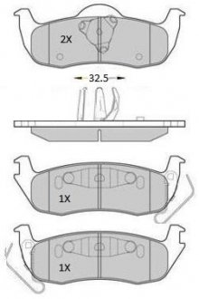 Колодки тормозные задние FBP-1808 Nissan Navara, Infiniti QX FREMAX fbp1808