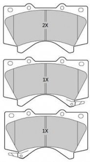 Купити КОЛОДКИ ГАЛЬМІВНІ ПЕРЕДНІ FBP-1817 Lexus LX, Toyota Land Cruiser, Sequoiva, Tundra FREMAX fbp1817 (фото1) підбір по VIN коду, ціна 1838 грн.