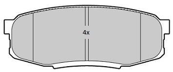 Колодки гальмівні задн FBP-1818 FREMAX fbp1818