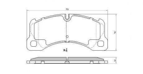 Купить Колодки тормозные передние FBP-1829 Porsche Cayenne, Volkswagen Touareg, Porsche Panamera FREMAX fbp1829 (фото1) подбор по VIN коду, цена 2993 грн.