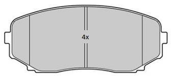 Купити КОЛОДКИ ГАЛЬМІВНІ ПЕРЕДНІ FBP-1841 Mazda CX-7, Volkswagen Sharan, Mazda CX-9 FREMAX fbp1841 (фото1) підбір по VIN коду, ціна 1575 грн.