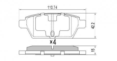 Колодки тормозные задние FBP-1845 Mazda 6 FREMAX fbp1845