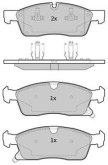 Купить Колодки тормозные передние FBP-1850 Jeep Grand Cherokee, Mercedes M-Class, GLE-Class, GLS-Class FREMAX fbp1850 (фото1) подбор по VIN коду, цена 2100 грн.