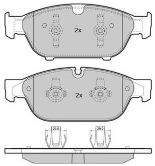 Купити КОЛОДКИ ГАЛЬМІВНІ ПЕРЕДНІ FBP-1852 Audi A7, A6, A8 FREMAX fbp1852 (фото1) підбір по VIN коду, ціна 4857 грн.