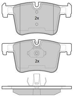 Купити КОЛОДКИ ГАЛЬМІВНІ ПЕРЕДНІ FBP-1857 BMW F20, X3, F30, F34, F32, F31, F22, F33, F21, F36, X4 FREMAX fbp1857 (фото1) підбір по VIN коду, ціна 1628 грн.