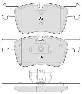 Купить Колодки тормозные передние FBP-1873 BMW F20, F30, F32, F21, F31, F34, F36, F33 FREMAX fbp1873 (фото1) подбор по VIN коду, цена 1588 грн.