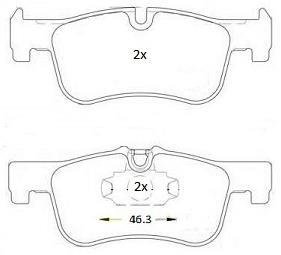 Купити КОЛОДКИ ГАЛЬМІВНІ ПЕРЕДНІ FBP-1882 BMW F20, F21, F22, F23 FREMAX fbp1882 (фото1) підбір по VIN коду, ціна 1588 грн.