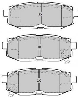 Колодки гальмівні задн FBP-1886 FREMAX fbp1886