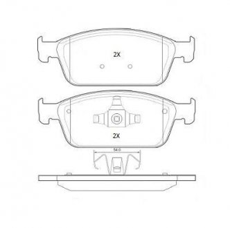 Колодки тормозные передние FBP-1896 Ford Focus FREMAX fbp1896