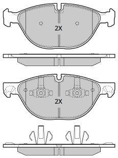 Купить Колодки тормозные передние FBP-1928 BMW X6, X5 FREMAX fbp1928 (фото1) подбор по VIN коду, цена 5022 грн.