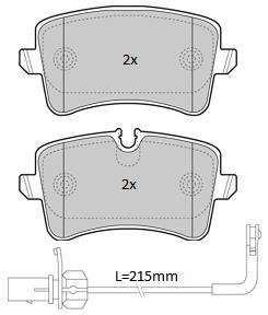 Купить Колодки тормозные задние FBP-1940 Audi A7, A6, A5, A8, A4, Q3 FREMAX fbp1940 (фото1) подбор по VIN коду, цена 1418 грн.