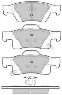 Купить Колодки тормозные задние FBP-1941 Jeep Grand Cherokee FREMAX fbp1941 (фото1) подбор по VIN коду, цена 1482 грн.