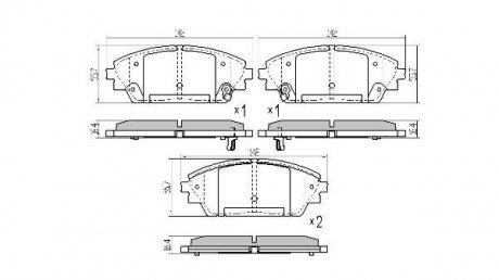 Купить Колодки тормозные передние FBP-1954 Mazda 3, CX-3 FREMAX fbp1954 (фото1) подбор по VIN коду, цена 1523 грн.