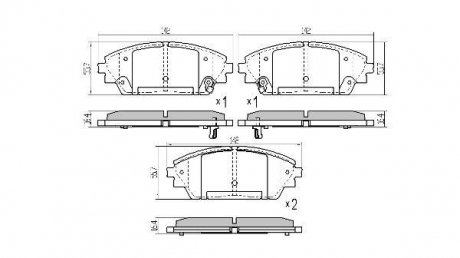 Купити КОЛОДКИ ГАЛЬМІВНІ ПЕРЕДНІ FBP-1954 Mazda 3, CX-3 FREMAX fbp1954 (фото1) підбір по VIN коду, ціна 1523 грн.